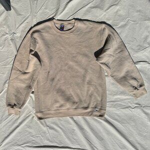 Vintage Russell Athletic Stone Beige Neutral Cotton Sweatshirt